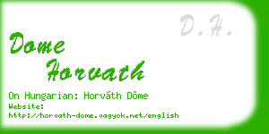 dome horvath business card